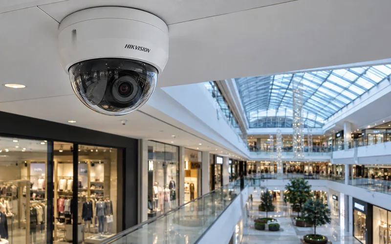 Купольная камера Hikvision в торговом центре